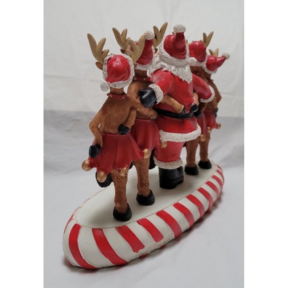 2008 Collections Etc Santa and Reindeer Dancing Musical Tabletop Decorat… - Picture 5 of 16